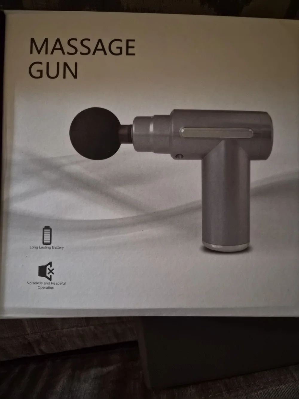 Gray Portable Massage Gun – Compact Percussion Massager